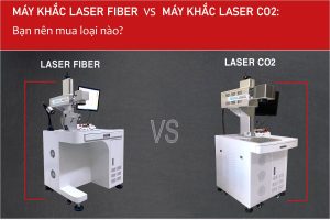 Máy khắc laser fiber và Co2 được thiết kế khá giống nhau