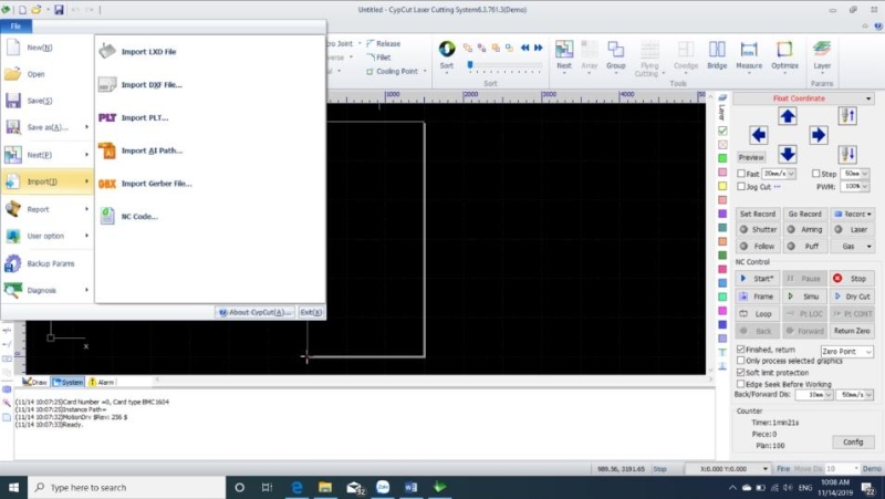 huong-dan-phan-mem-cat-laser-cypcut-2 Hướng dẫn thiết lập và vận hành phần mềm cắt laser Cypcut