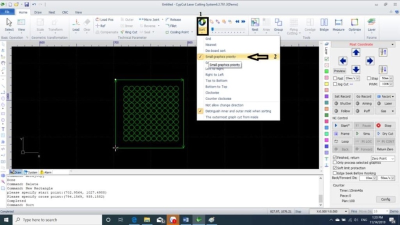 huong-dan-phan-mem-cat-laser-cypcut-5 Hướng dẫn thiết lập và vận hành phần mềm cắt laser Cypcut