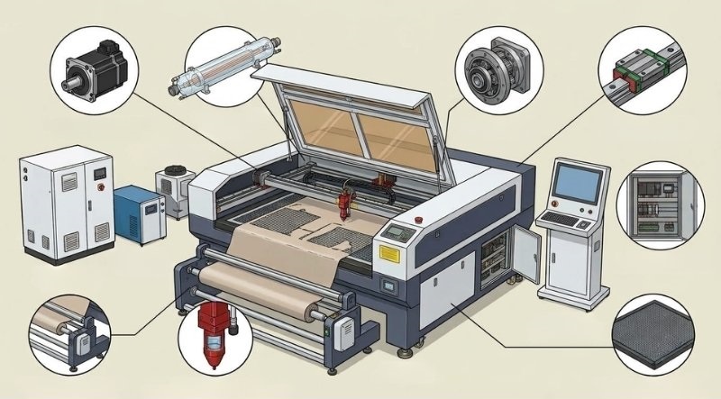cau-tao-may-cat-vai-laser-co2-cong-nghiep-chinh-hang Giá bán máy cắt vải laser (Mini & Công nghiệp) tự động 2026